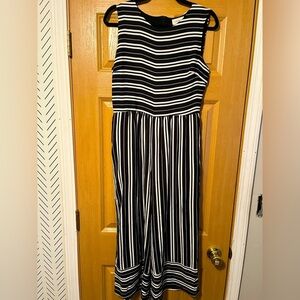Everly Black and White Striped Jumpsuit